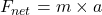 F_{net} = m \times a